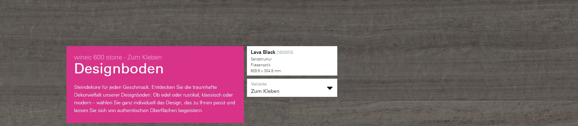 Wineo 600 stone Lava Black zum Kleben @ Boden4You.com PVC Vinyl Design Bodenbelag günstig und Trsuted Shop sicher kaufen