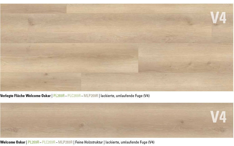 Welcome Oscar Boden4You Royal Chestnut Grey PL084C  Wineo Pureline Wood XL Bioboden günstig kaufen LVT PVC Design Planken