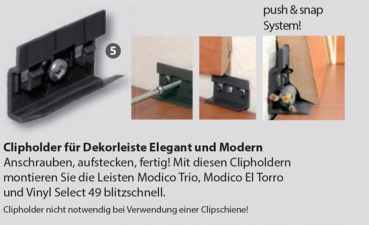 www.Boden4You.com Corpet Oberpfälzer Naturböden Clips Sockelleisten Modern waterproof Fussleiste für Vinyl Designboden Planken EL Torro Modico Select49