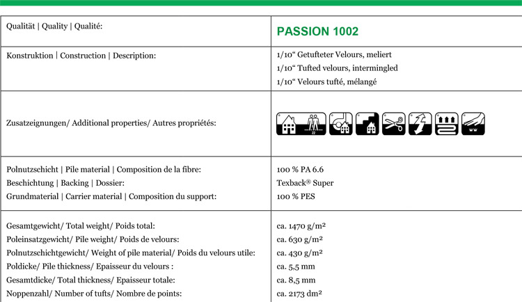 2d43 Vorwerk Teppich Passion 1002 Velours Rollen Auslegware Bei